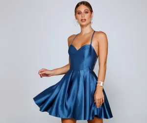 Dasha Formal Stylish Satin Party Dress