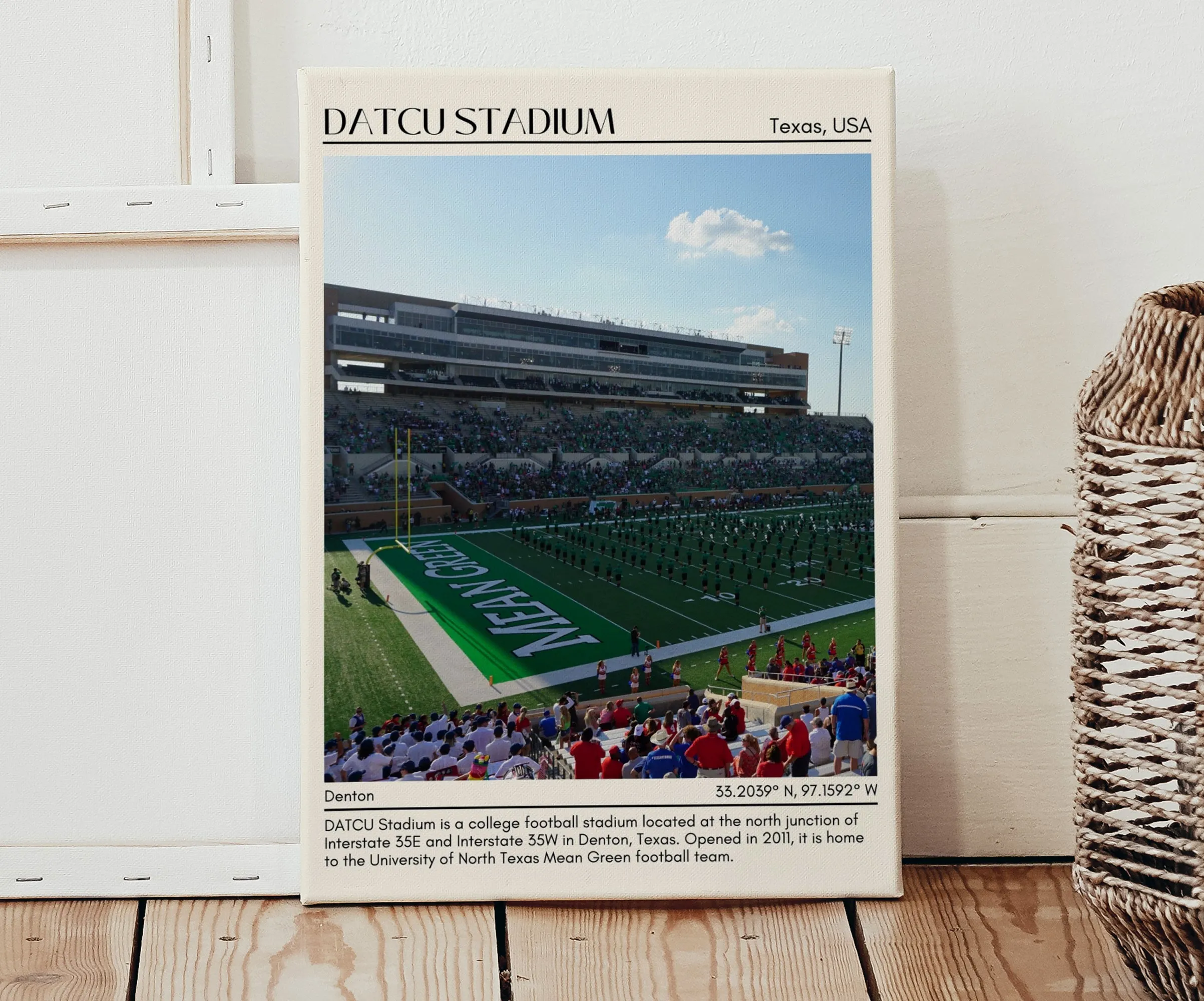 DATCU Stadium Football Minimal  Wall Art