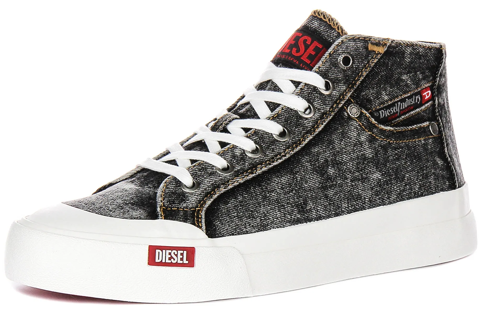 Diesel S Athos Mid In Black Denim For Men