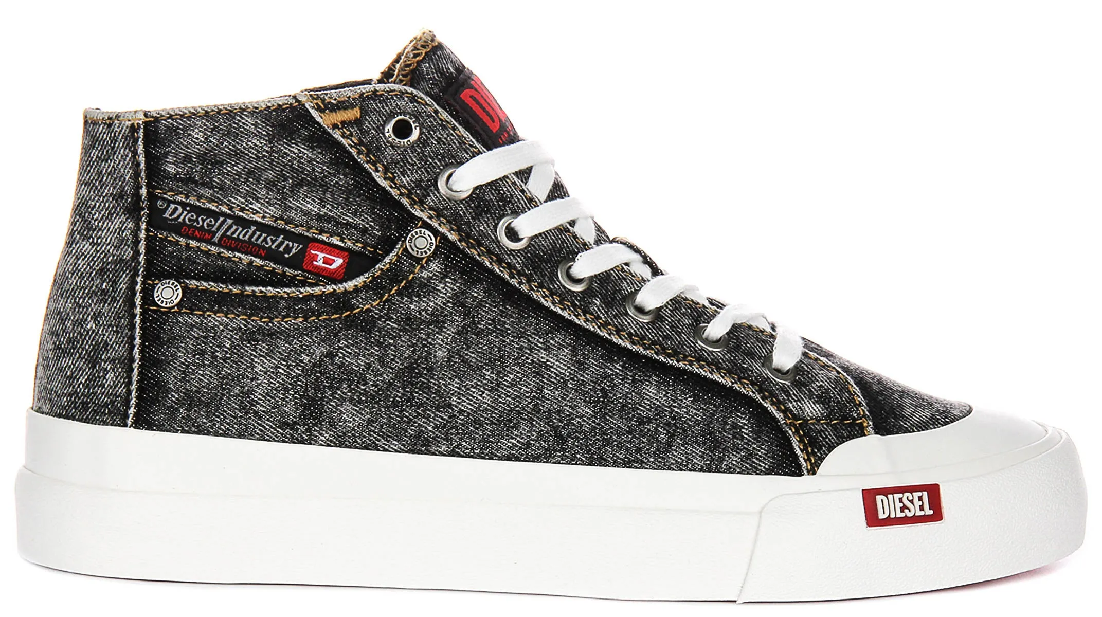 Diesel S Athos Mid In Black Denim For Men