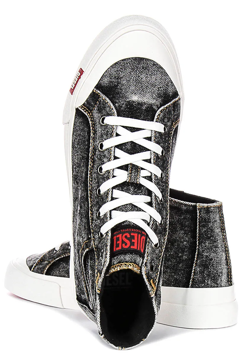 Diesel S Athos Mid In Black Denim For Men