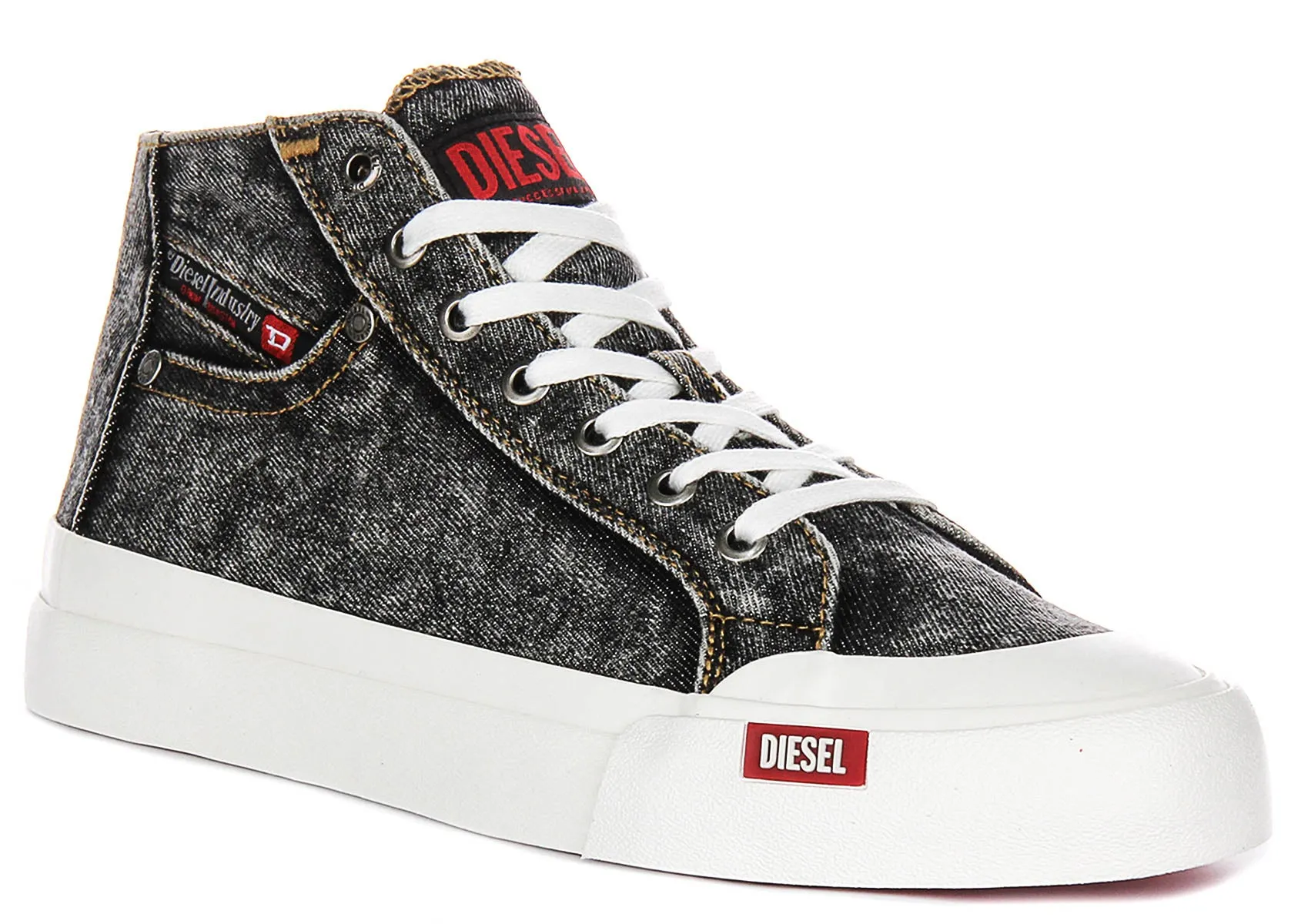 Diesel S Athos Mid In Black Denim For Men