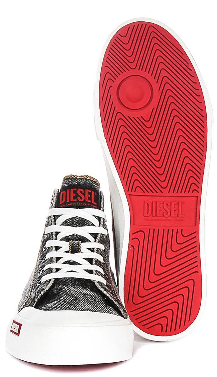 Diesel S Athos Mid In Black Denim For Men