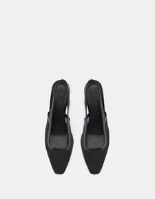 DOF - Cecilia Mesh Kitten Heel - Black