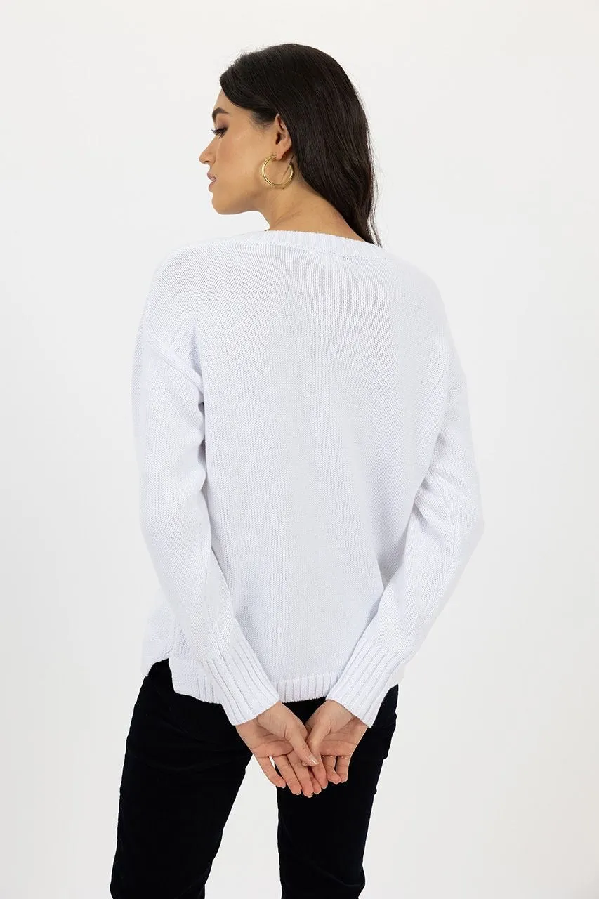 Downtown Sweater - White