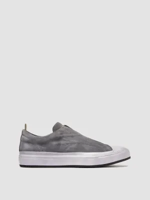 DUB 001 - Grey Leather and Suede Slip On Sneakers
