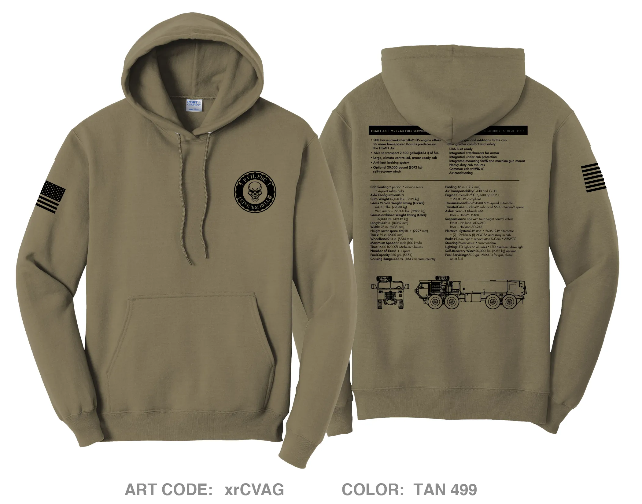 E Co FSC, 2BEB, 3ABCT Comfort Unisex Hooded Sweatshirt - xrCVAG