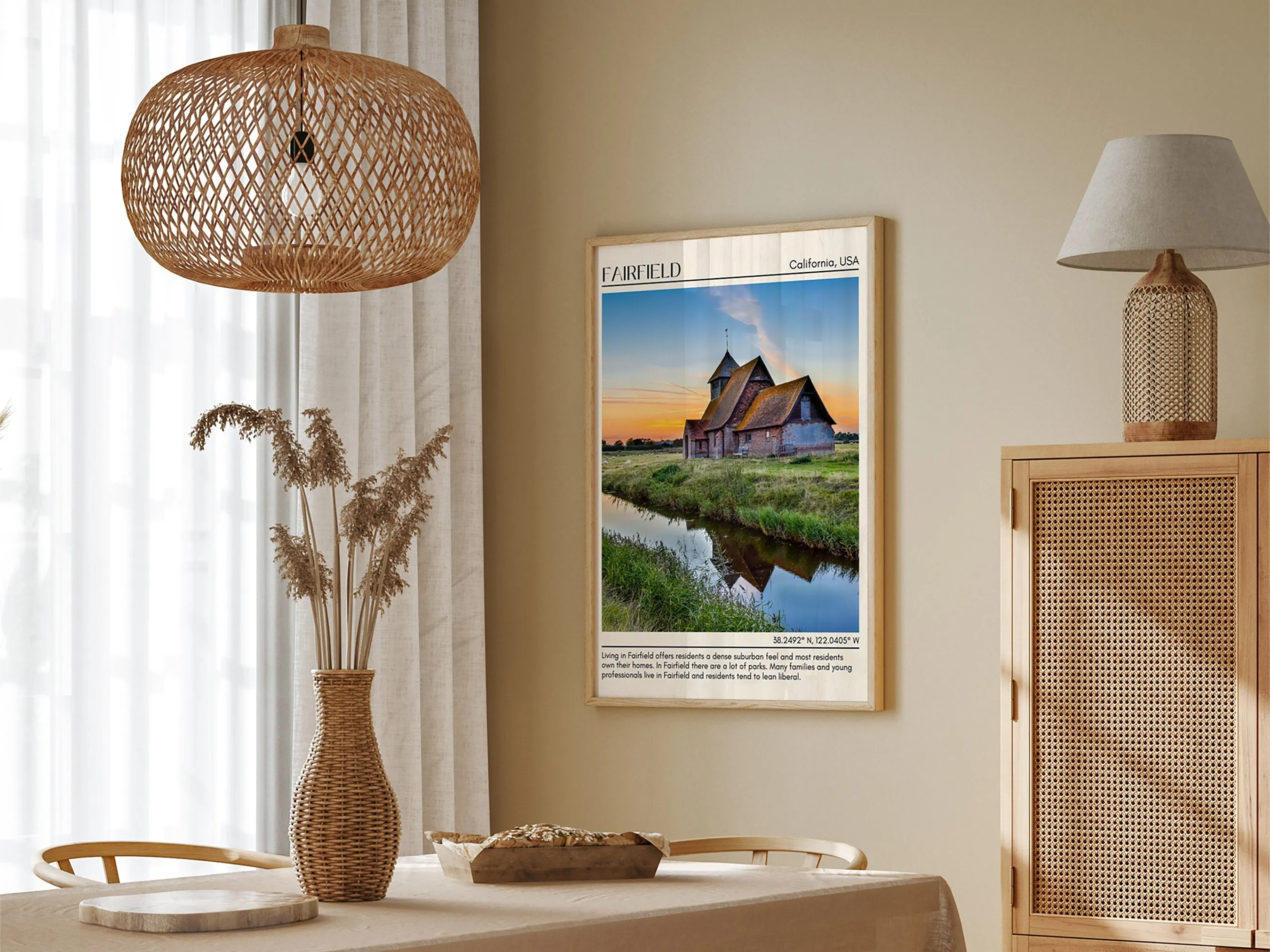 Fairfield Minimal Wall Art, California, USA