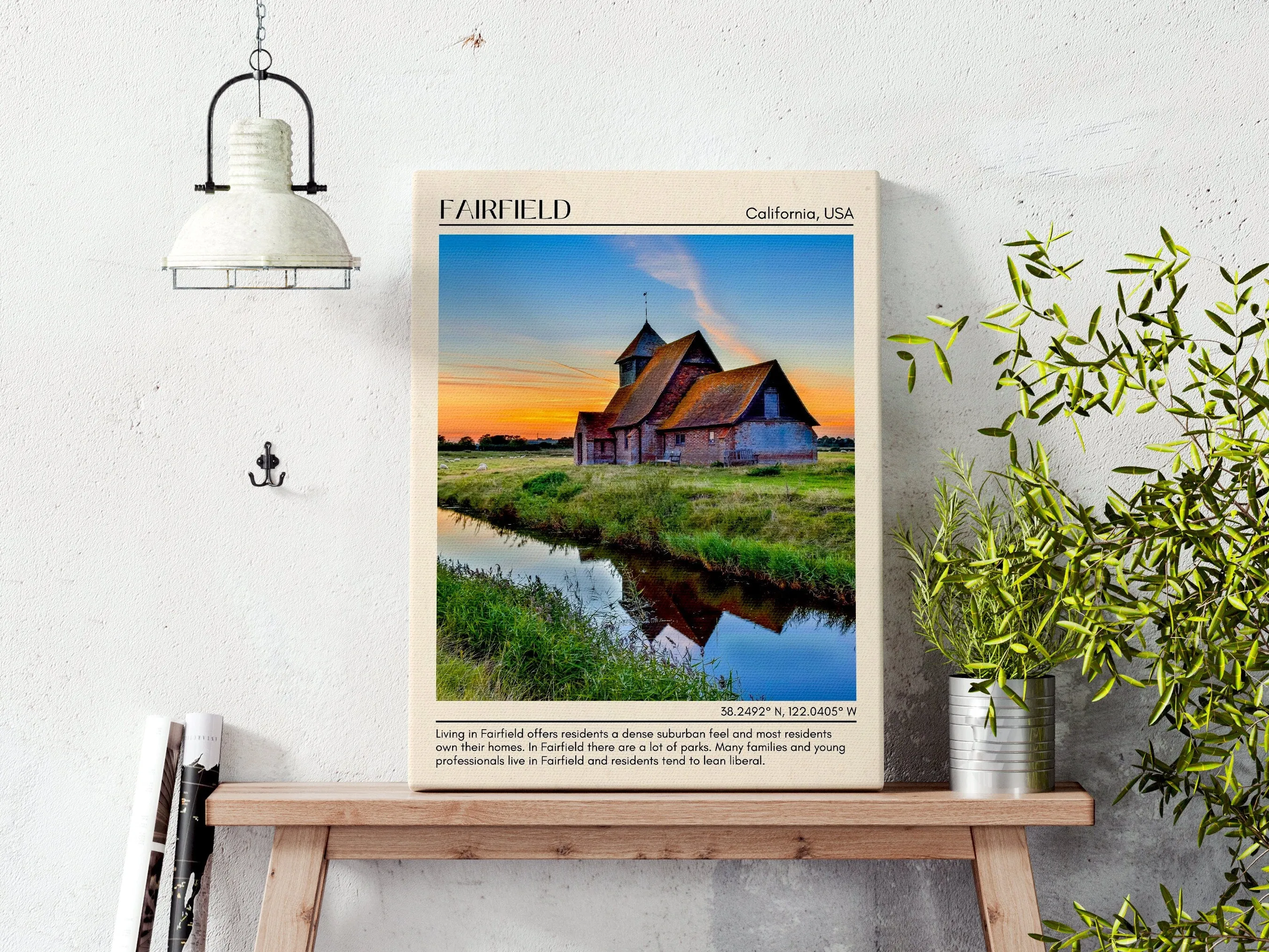 Fairfield Minimal Wall Art, California, USA
