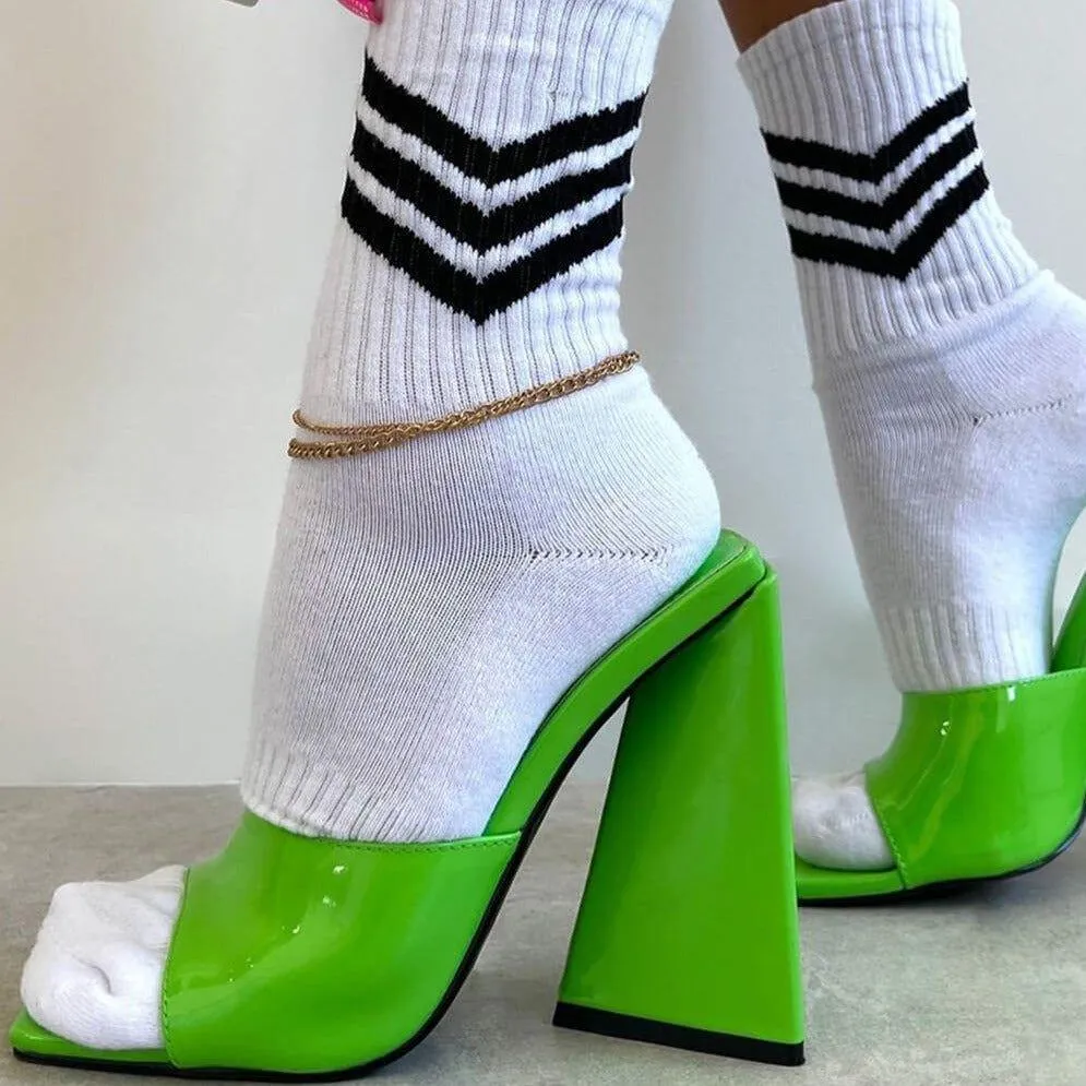 Fantasy Pyramid Block Heels