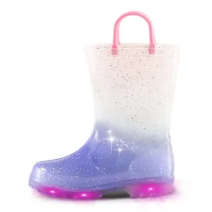 Fashion Light Up Kids Rain Boots with Handles