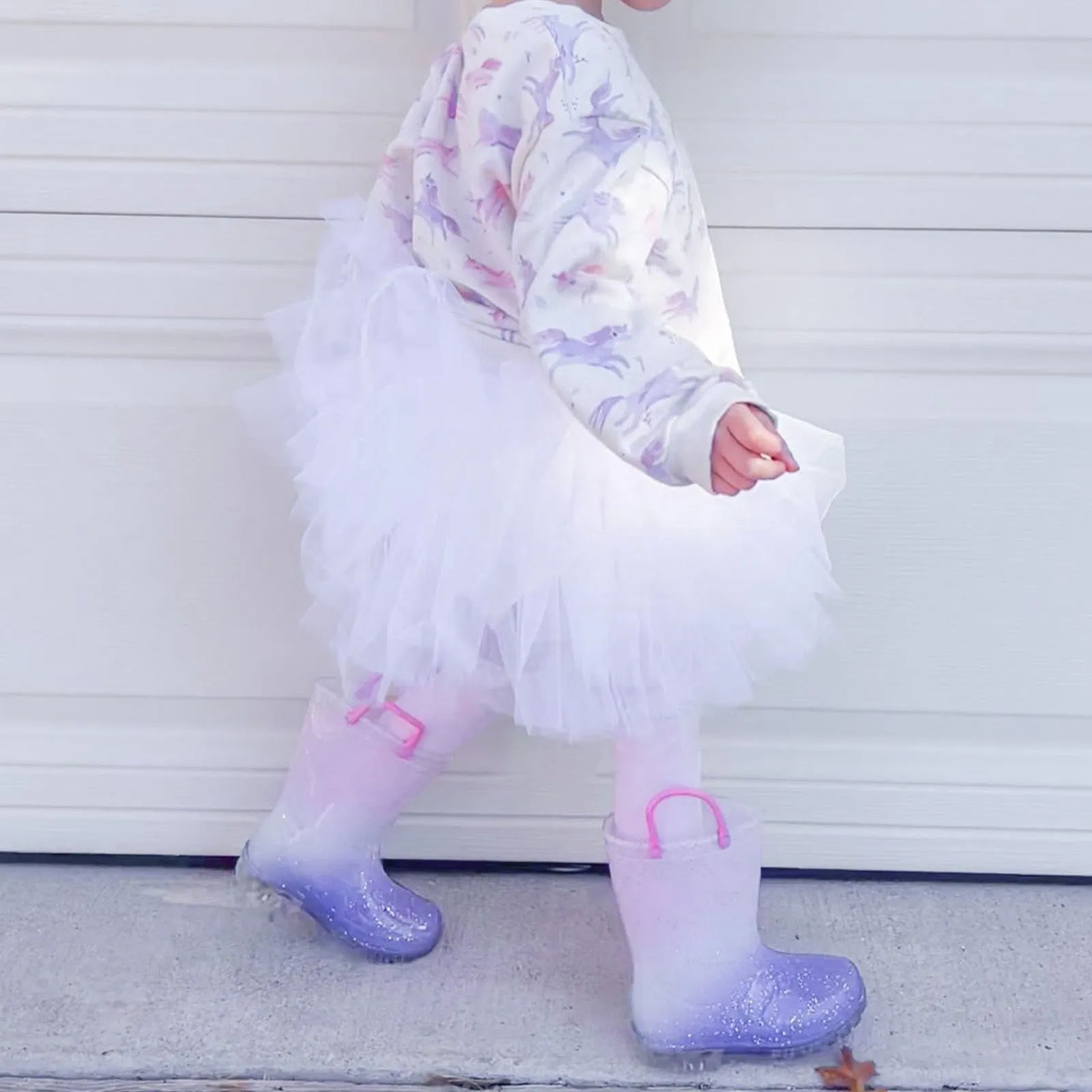 Fashion Light Up Kids Rain Boots with Handles