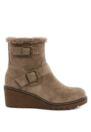 Faux Fur Harness Boots By RAG