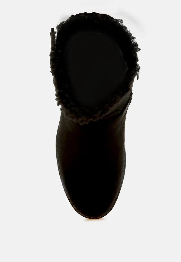 Faux Fur Harness Boots By RAG