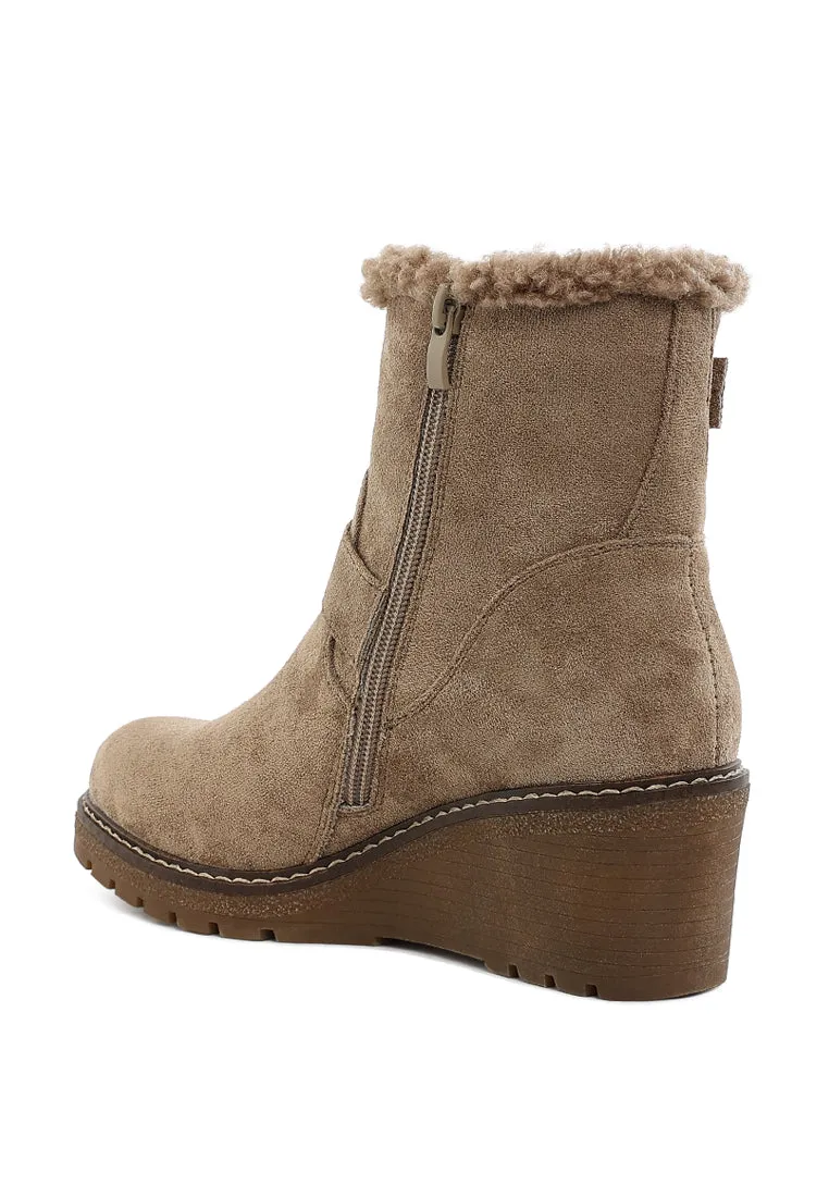 Faux Fur Harness Boots By RAG