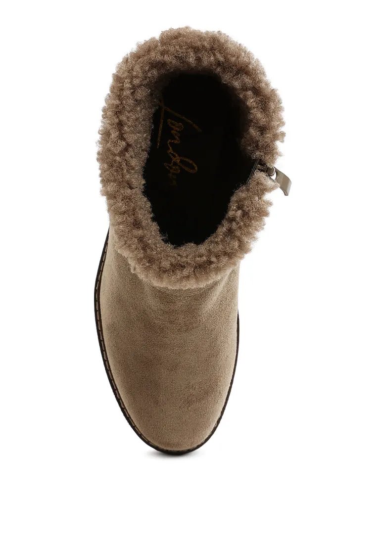 Faux Fur Harness Boots By RAG