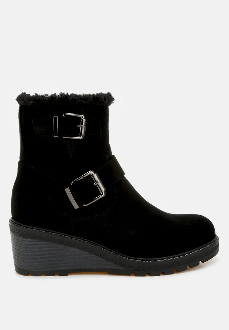 Faux Fur Harness Boots By RUW