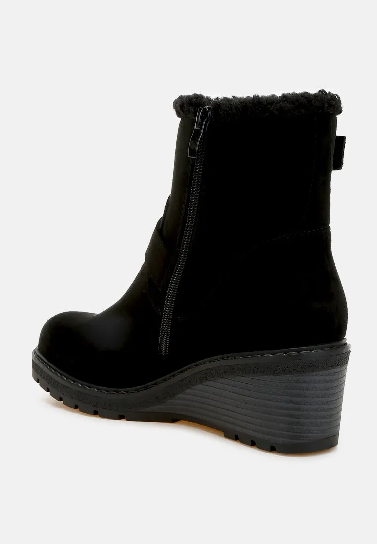 Faux Fur Harness Boots By RUW