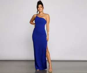 Francesca Formal One Charming Shoulder Crepe Dress