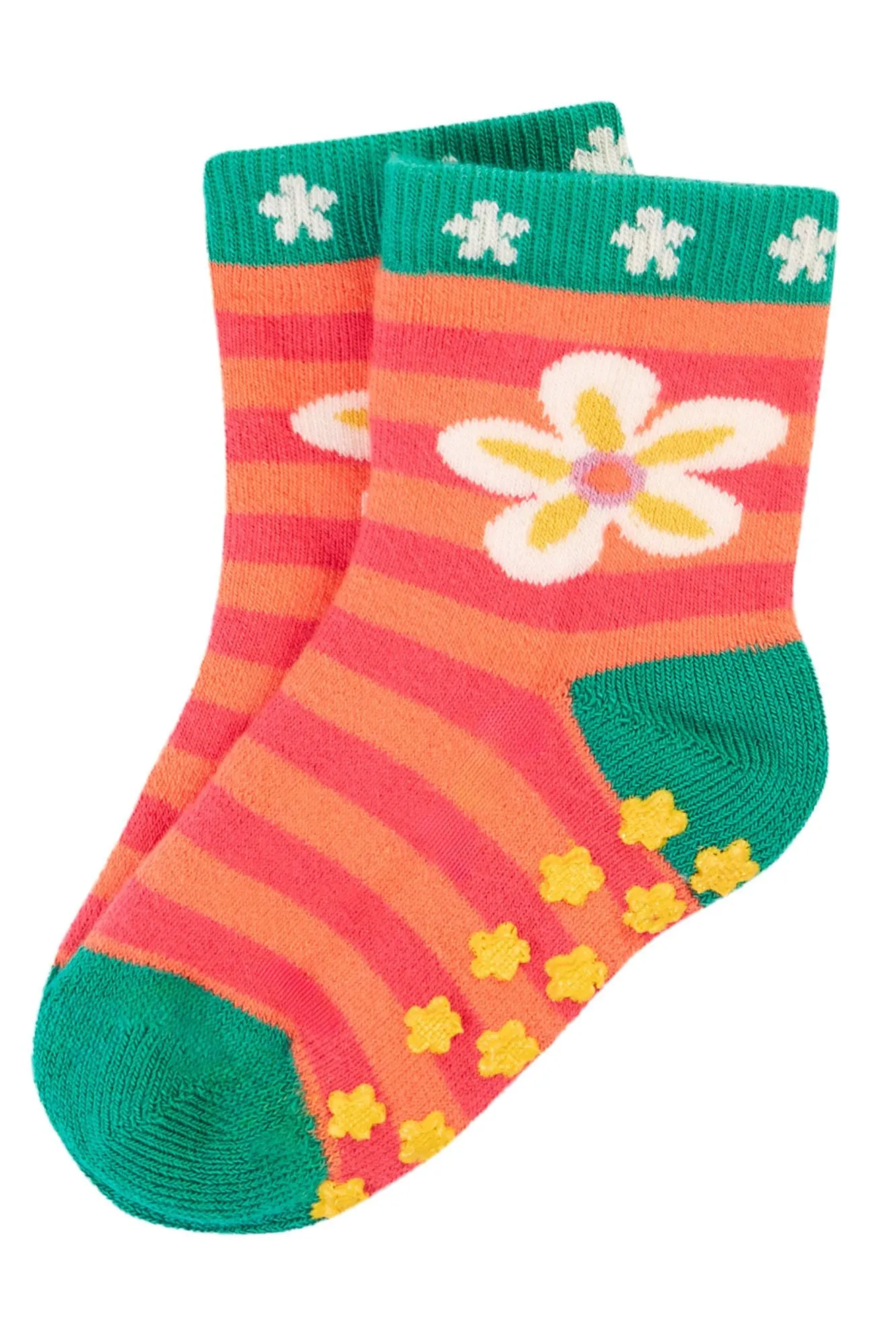 Frugi 2 Pack Grippy Socks 500114A4gfpk Giraffe