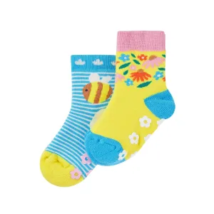 Frugi 2 Pack Grippy Socks Ky3bi Bumblebee