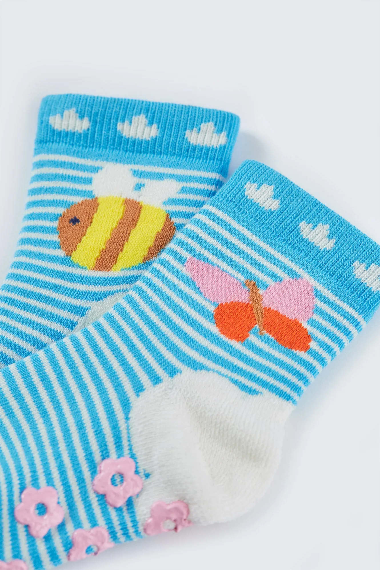 Frugi 2 Pack Grippy Socks Ky3bi Bumblebee