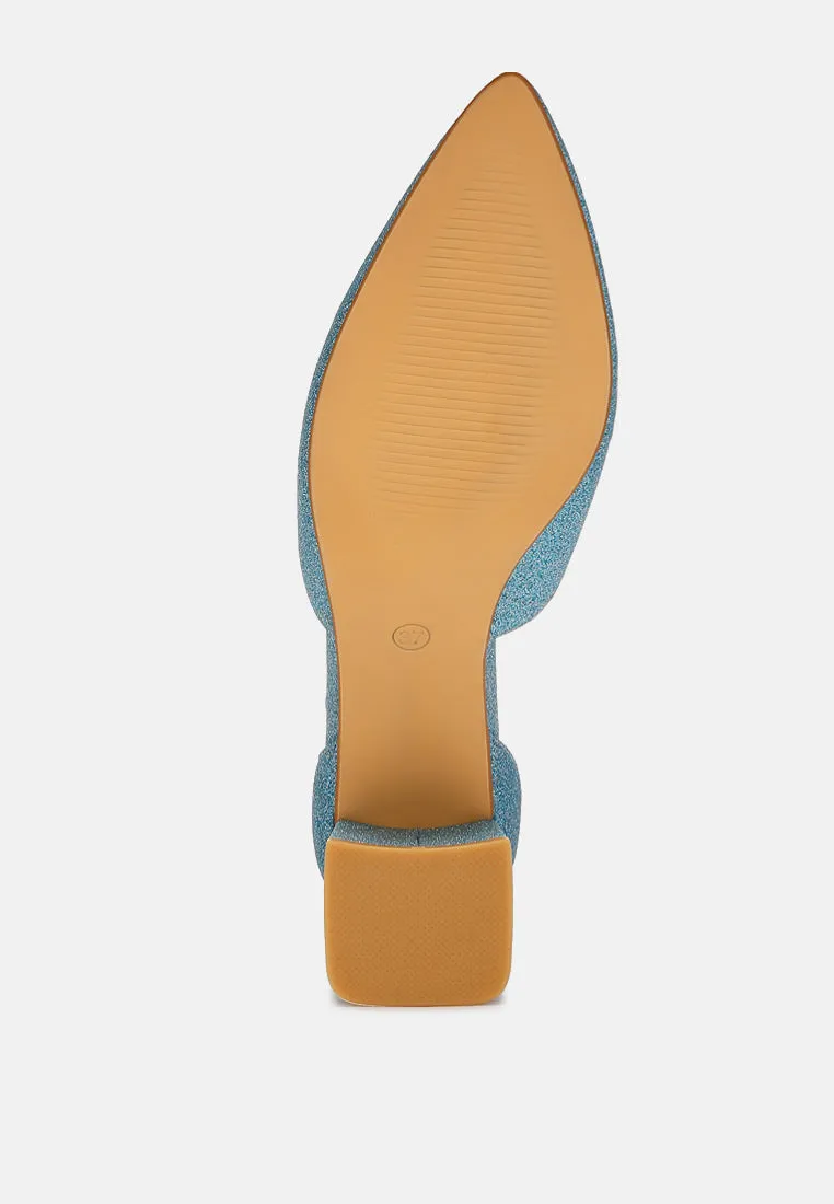 Glitter Block Heel Sandals By MODE