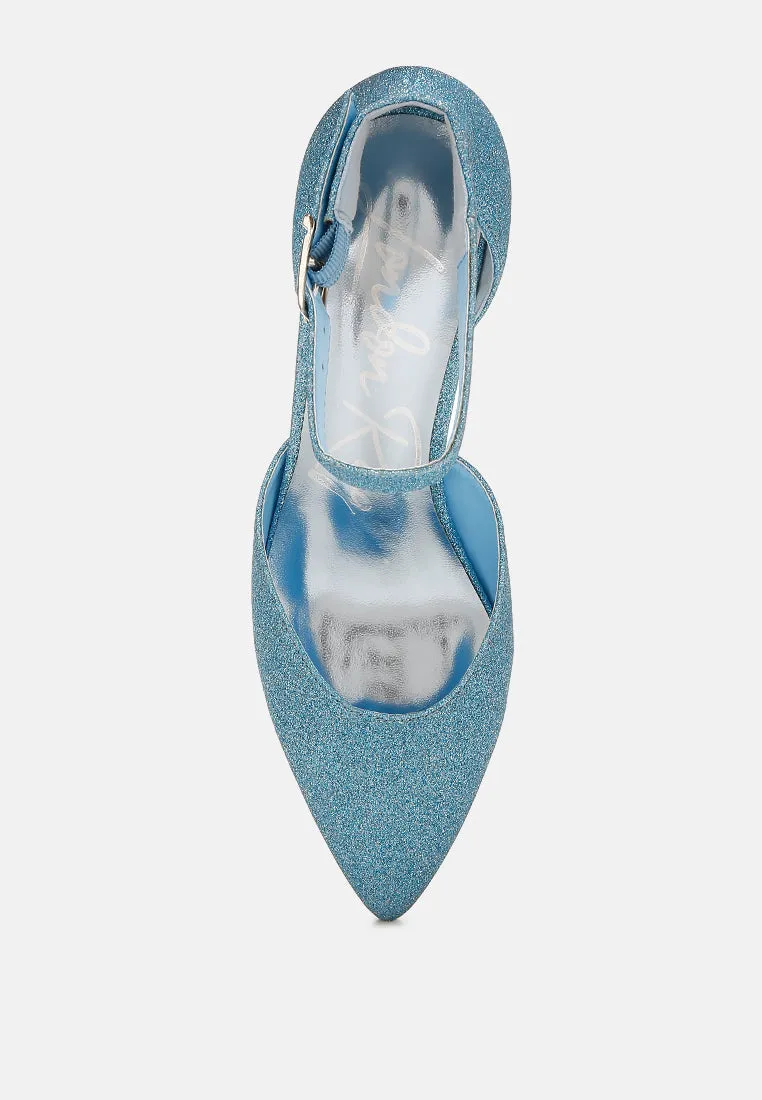 Glitter Block Heel Sandals By MODE