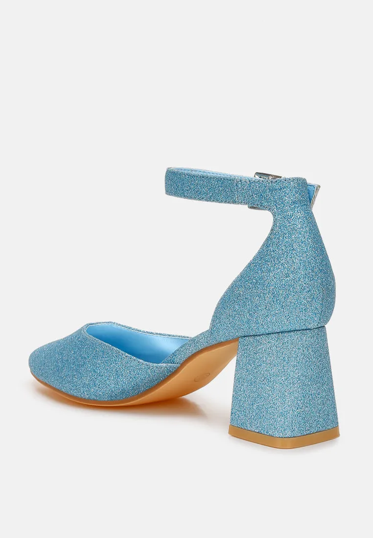 Glitter Block Heel Sandals By MODE