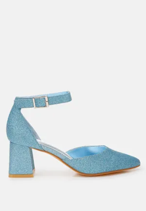 Glitter Block Heel Sandals By MODE