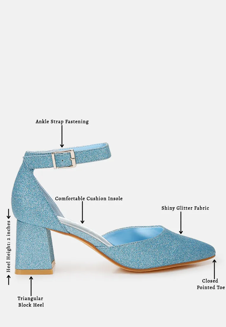 Glitter Block Heel Sandals By MODE