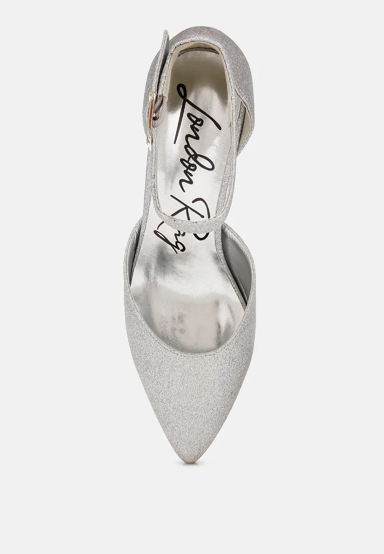 Glitter Block Heel Sandals By MODE