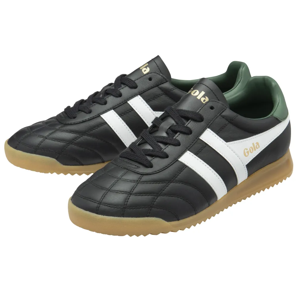 Gola Stadium Black/White/Evergreen Mens Trainers