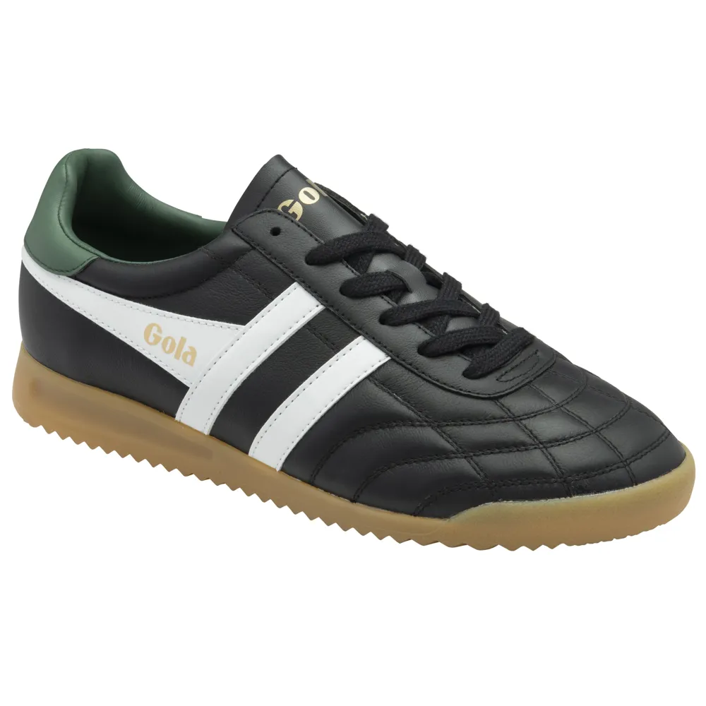 Gola Stadium Black/White/Evergreen Mens Trainers