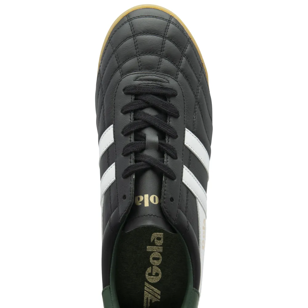Gola Stadium Black/White/Evergreen Mens Trainers