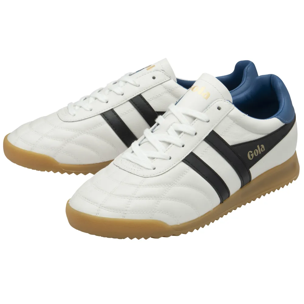 Gola Stadium White/Black/Marine Blue Mens Trainers