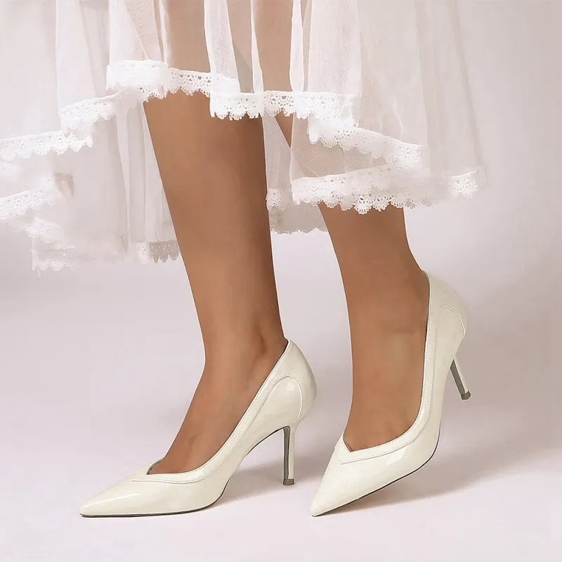 High Heels with Natural Wood Heel