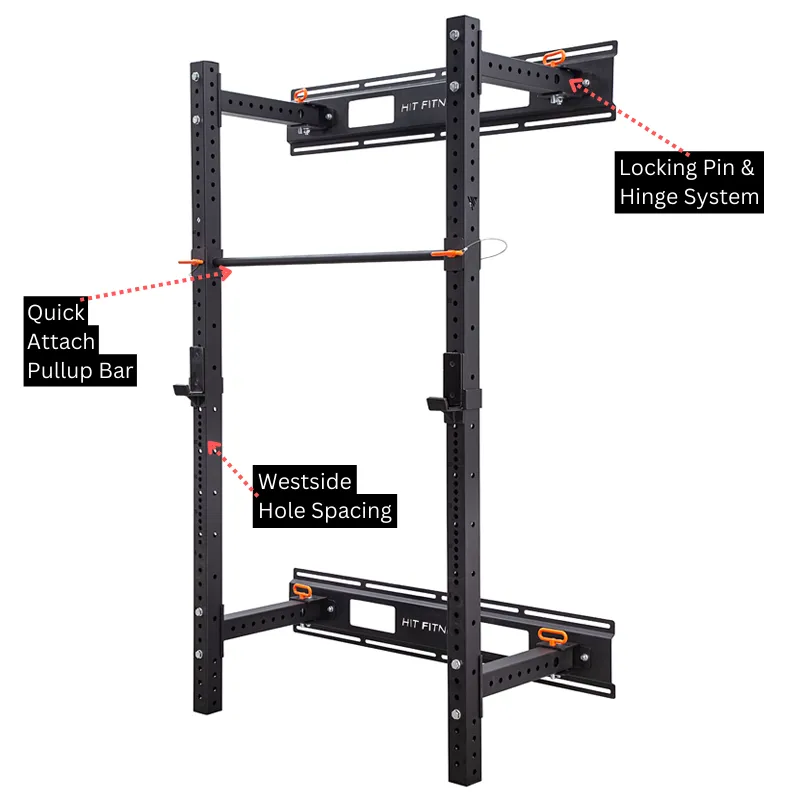 Hit Fitness Wall Mounted Folding Squat Rack