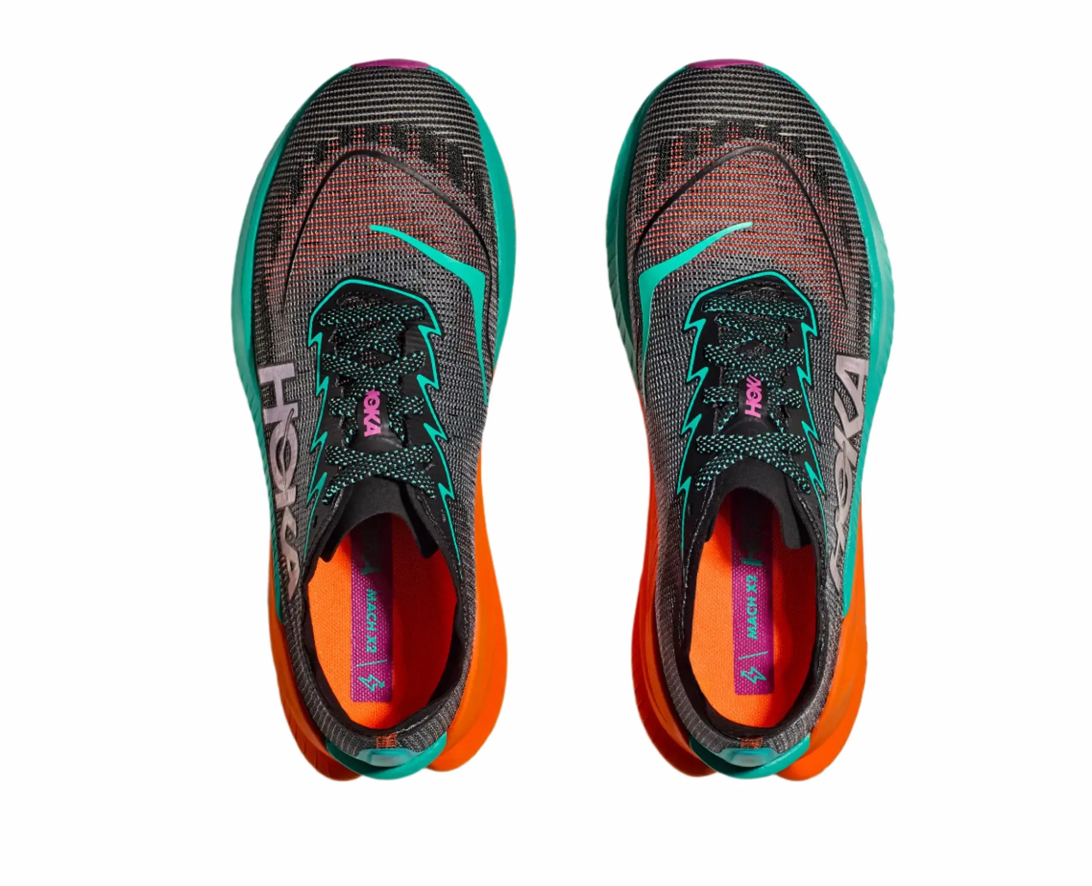Hoka Men's Mach X (Black / Eletric Aqua)
