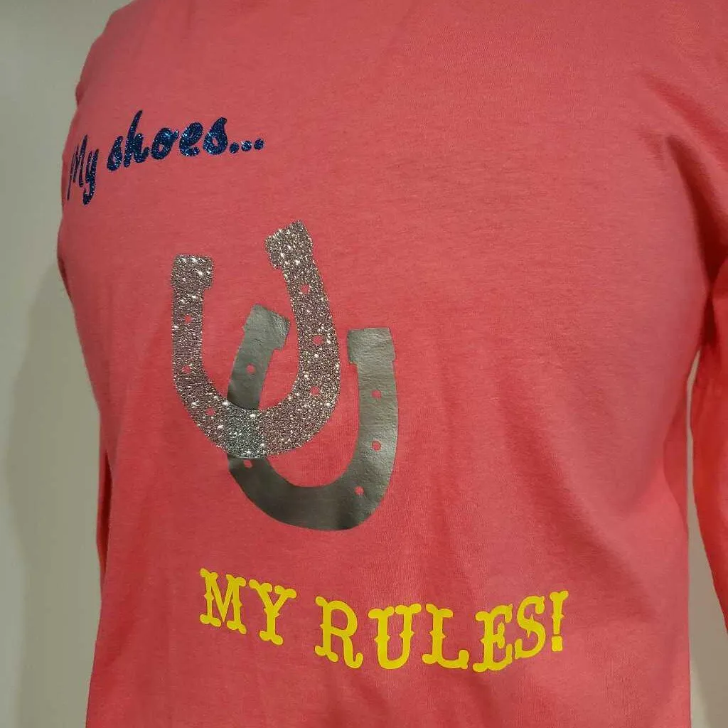 Hot Pink Long Sleeve T Shirt Ladies M