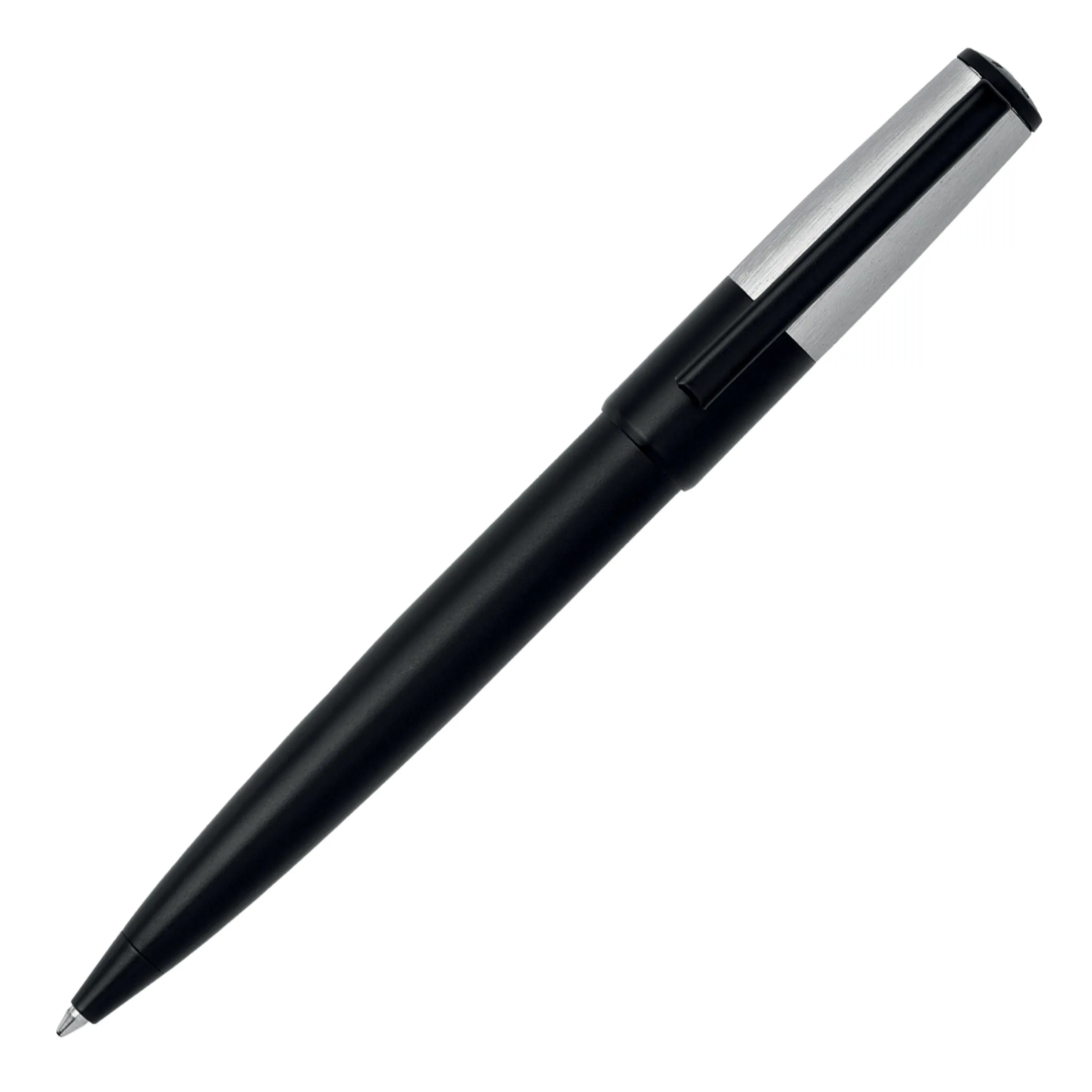 HUGO BOSS HPBR189B-Set Gear Minimal Black & Chrome (ballpoint pen & rollerball pen)