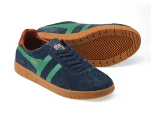 Hurricane Mens Navy Blue Emerald Suede Classic Trainers