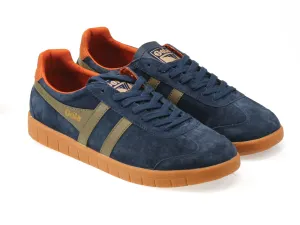 Hurricane Mens Navy Khaki Suede Classic Trainers