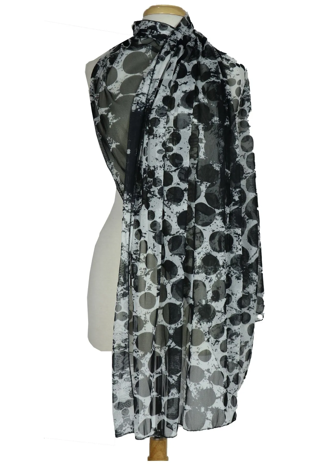 INDIRA Midi Black And White Empire Cummerbund Dress