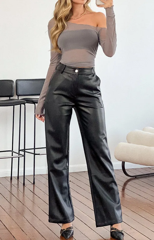 Izabella Cool Shade PU Hose Schwarz
