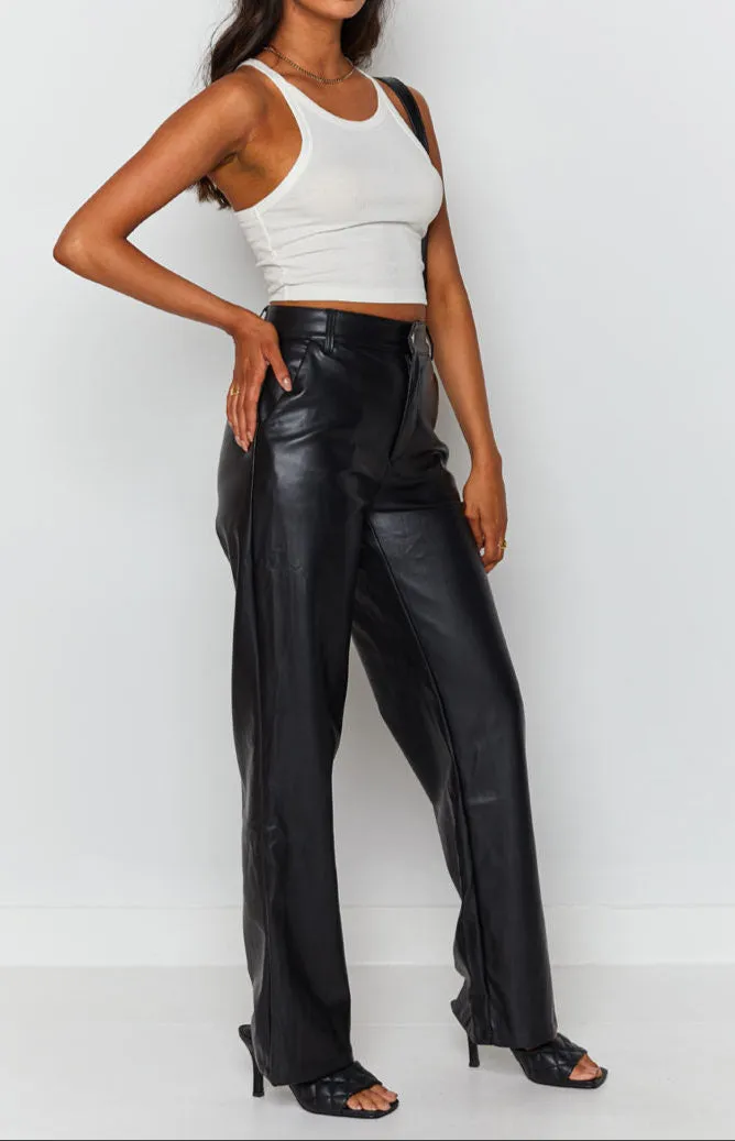 Izabella Cool Shade PU Hose Schwarz