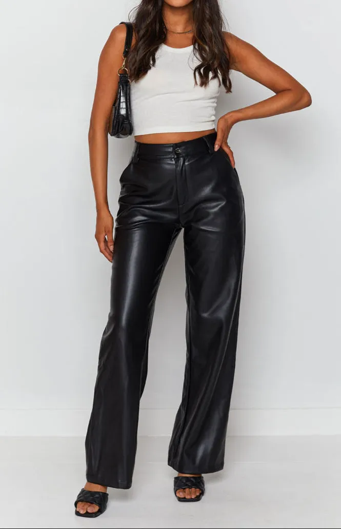 Izabella Cool Shade PU Hose Schwarz