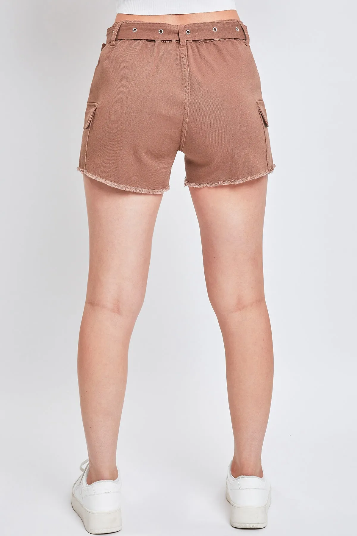 Junior High Rise Belted Cargo Short, Pack 12