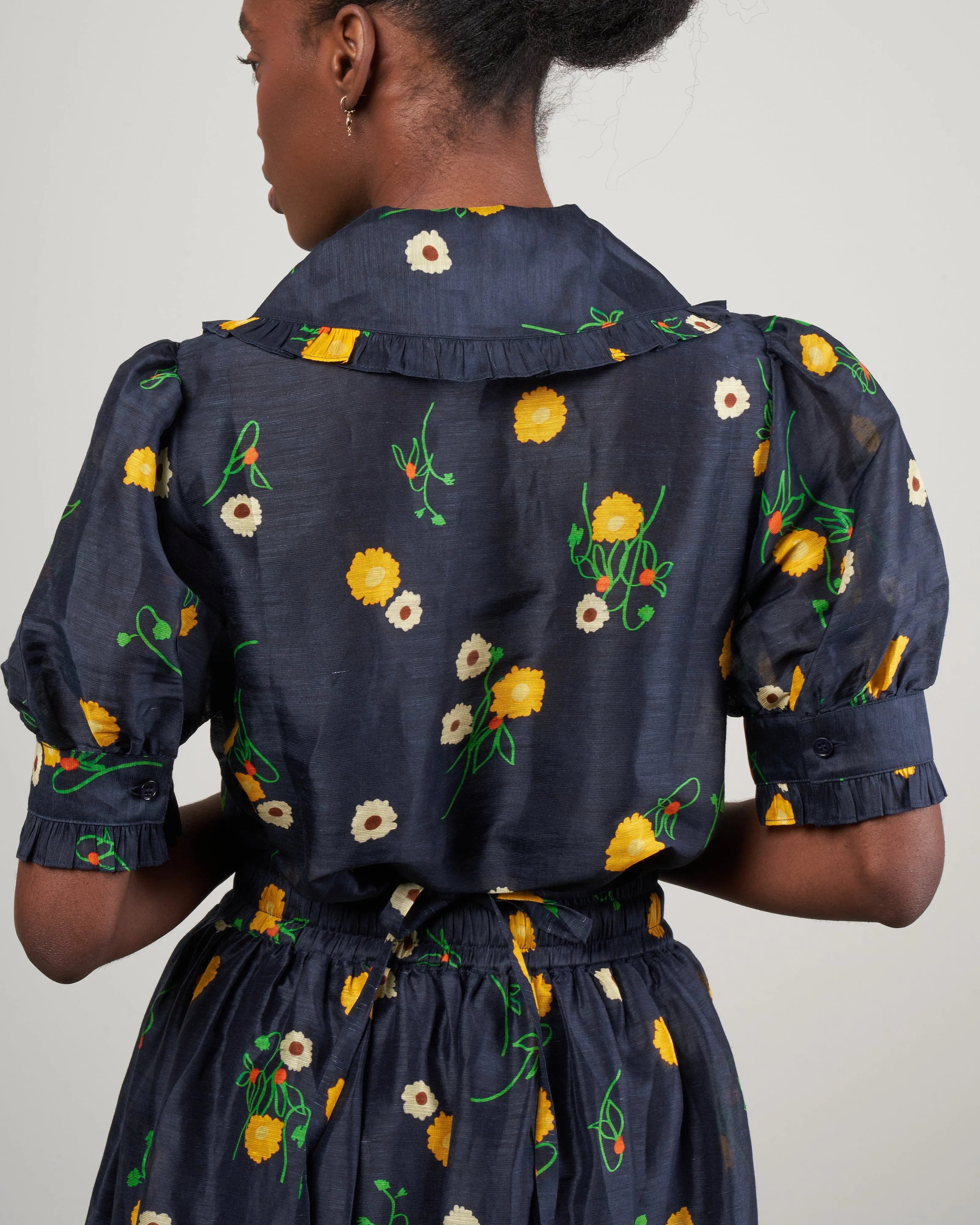 ketty blouse - navy floral