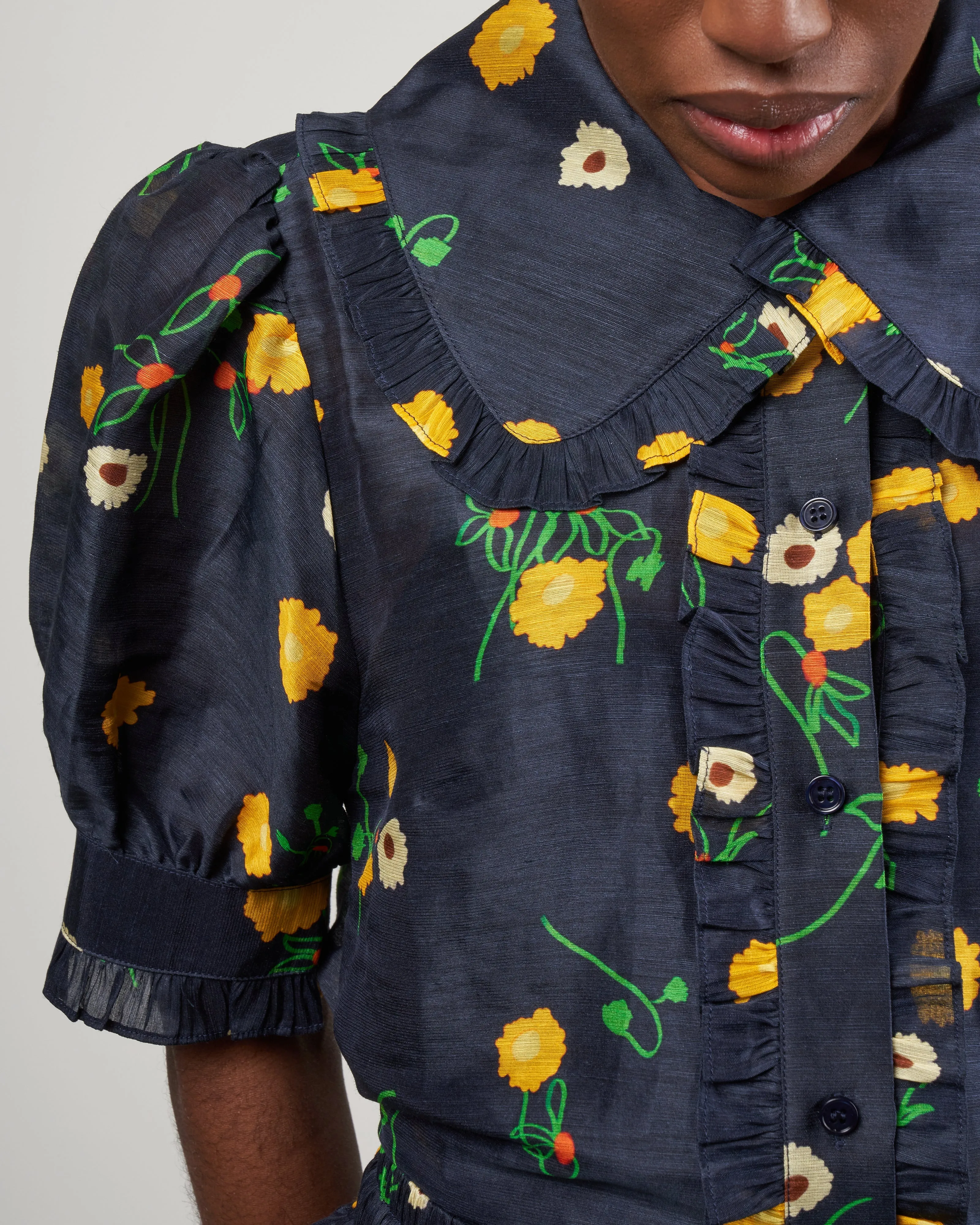 ketty blouse - navy floral